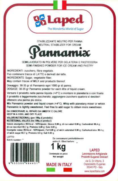 PANNAMIX Stabilizzante per panna sacchetto 1 Kg - Come montare la panna montata