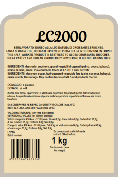 LC 2000 zucchero lucidante 1kg - immagine 2